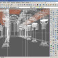 Virtuelles Abbild des Innenraumes der Klosterkirche im CAD-Programm