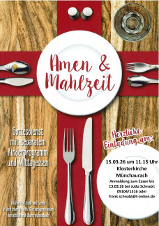 Einladung Amen und Mahlzeit März