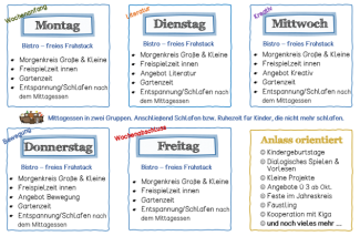 Wochenplan Krippe